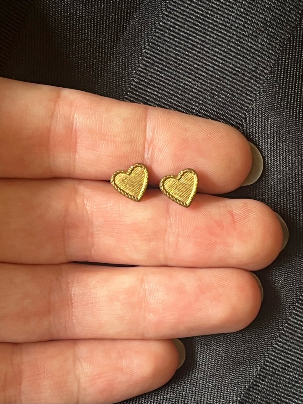 Vintage Heart Stud Earrings